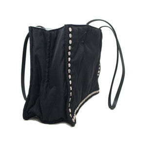 Prada Etiquette Tessuto Nylon bag Studded Black Flap